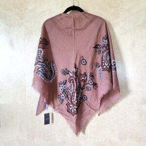 J. Jill Paisley Jacquard Scarf Brown & Blue